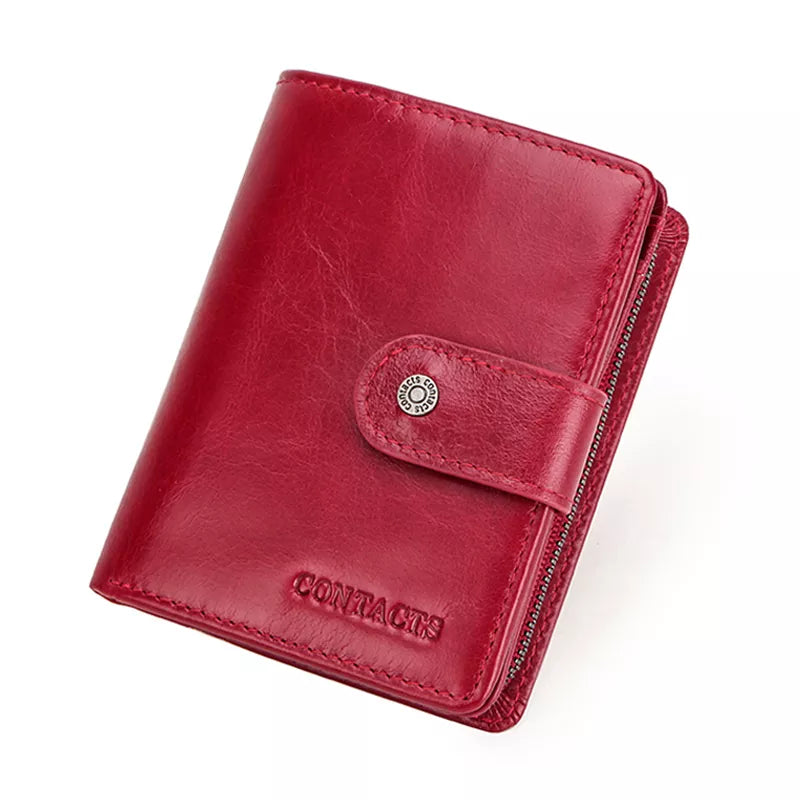 CONTACT'S Genuine Leather RFID Vintage Wallet Men