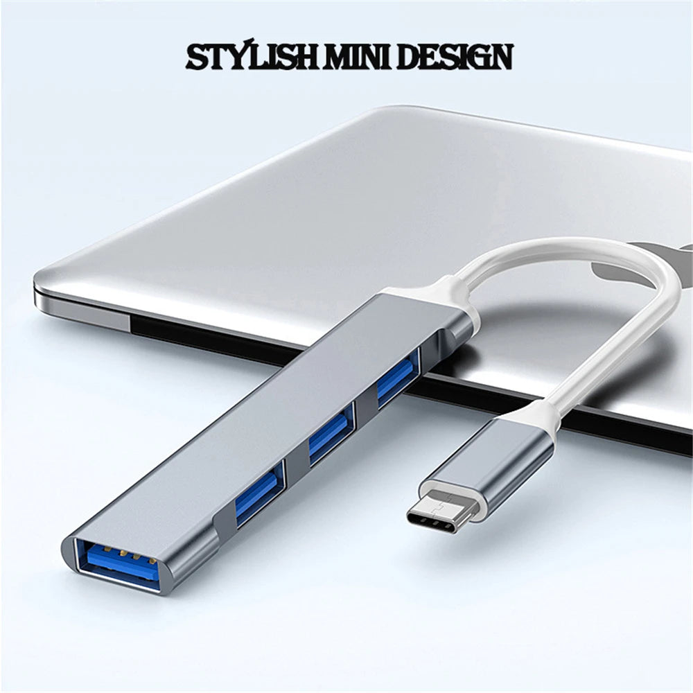 Mini USB Hub Extensions 4 Port USB 3.0 Hub 2.0 Multi USB Splitter Adapter