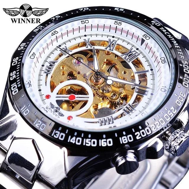 New Men Mechanical Wristwatches Luxury Skeleton Automatic Mens Watche