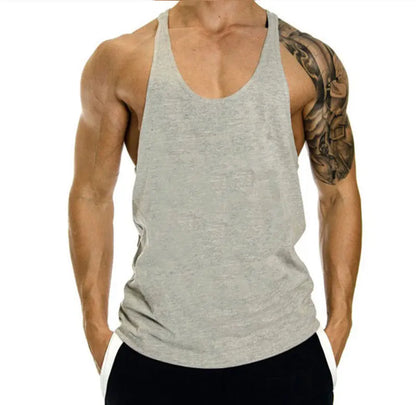 Summer Cotton Sleeveless Shirts Men Tank Top Bodybuilding Shirt Vest