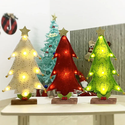 Mini LED Christmas Tree Decorations for Home Desktop Christmas Tree Lighting