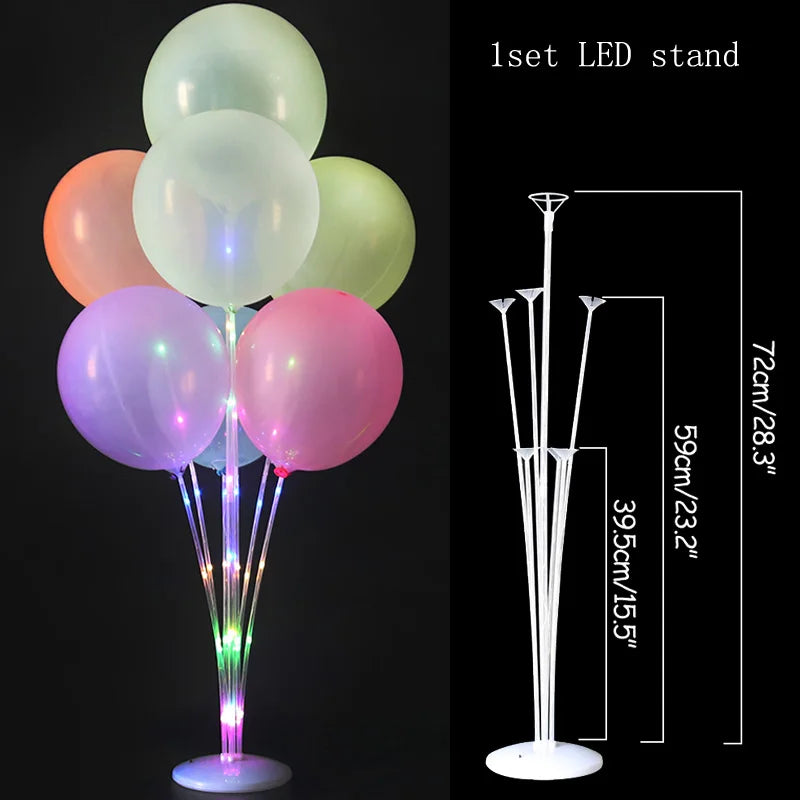 1set 7/10 Tubes Balloon Stand Holder Column Balloons Arch Stick