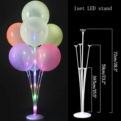 1set 7/10 Tubes Balloon Stand Holder Column Balloons Arch Stick