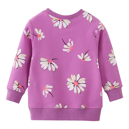 Jumping Meters New Arrival Girls Purple Sweatshirts Autumn Spring Kids Clothing