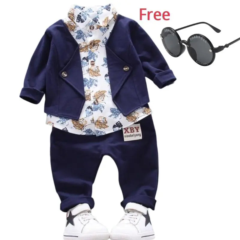 Baby Boy's First Birthday Dress Party Blazer Suit for Kids Gentleman Clothes