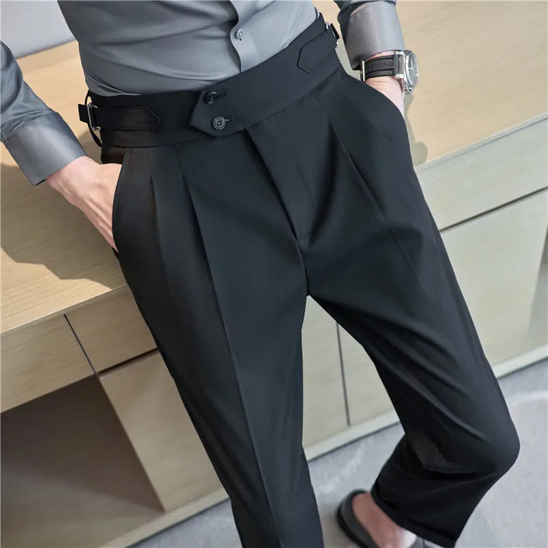 Fall 2022 High Quality Business Casual Draped High-Waist Trousers