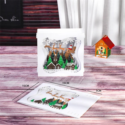 Merry Christmas Cards Christmas Tree Winter Gift Pop-Up Cards