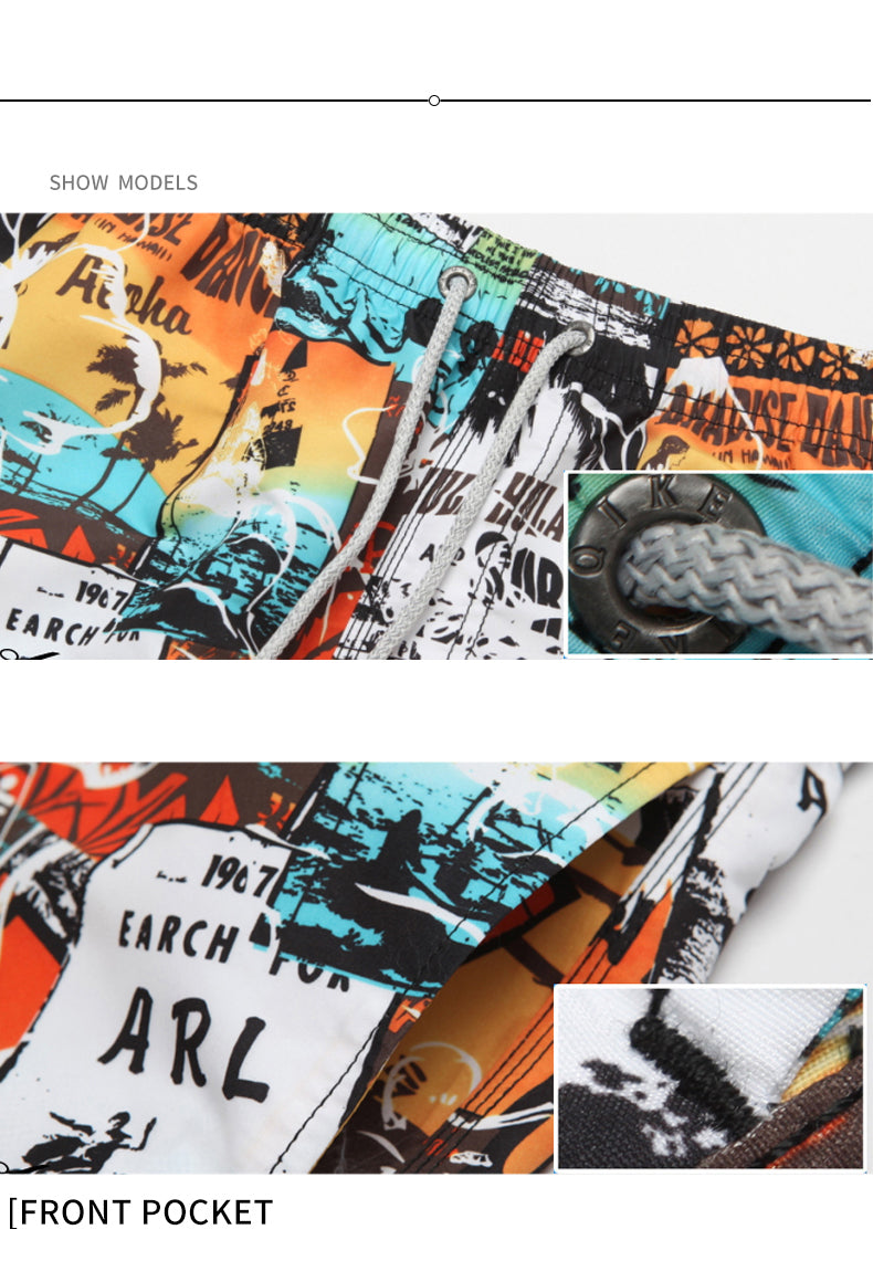 Dropship Custom Men's Sublimation Printing Snack Beach Shorts