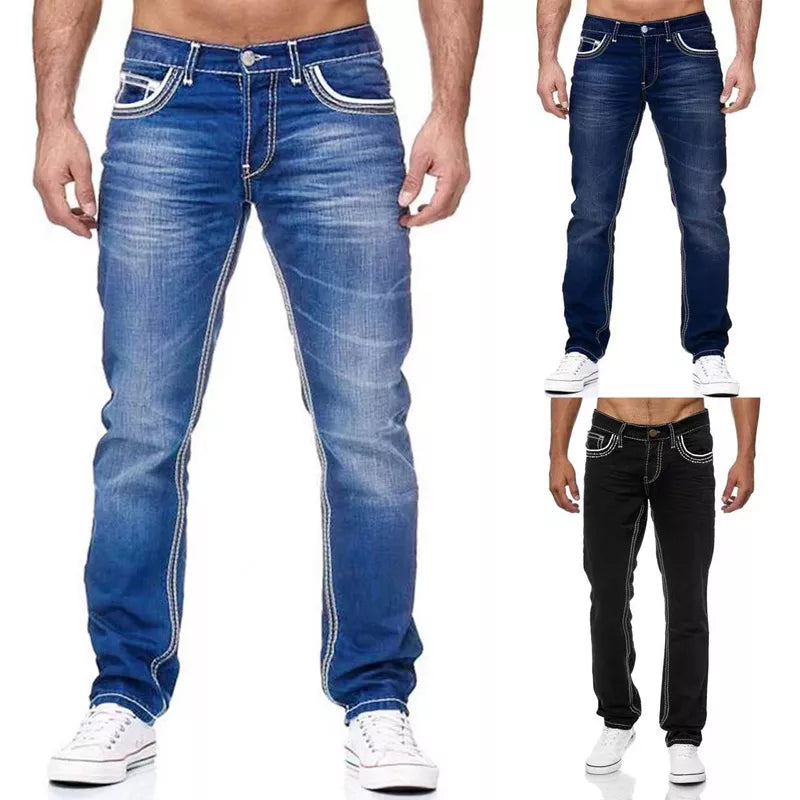 Mens Jeans High Quality Fashion Daily Smart Casual Men's Stretch Pants Street