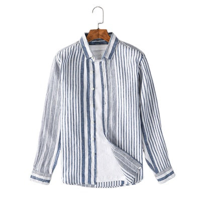 2022 New Design Men'S Linen Shirt Stripe Men Designers Shirts Men Casual Shirt