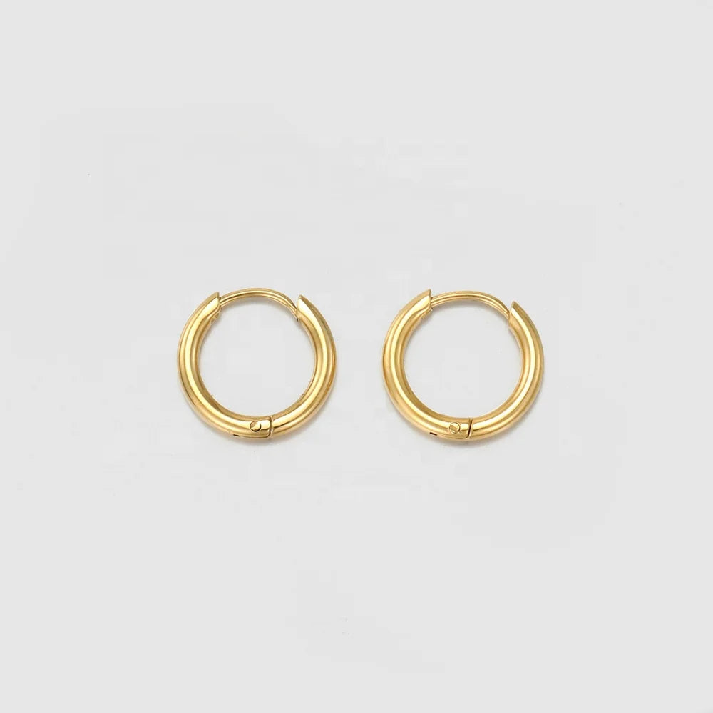 eManco Circle Round Buckles Earring Stainless Steel Earrings Minimalist Trendy