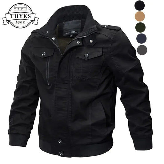 Military Bomber Jacket Men Casual Cotton Army Men's Slim Fit