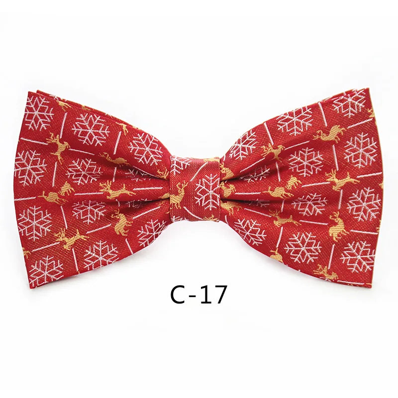 JEMYGINS Christmas Bow Ties for Mens Shirt  Snowflake Christmas Tree Pattern