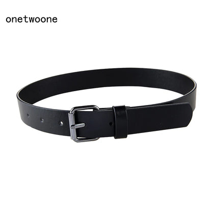 Good Qaulity Black PU Belt for Student School Boys Waist Straps Leather Belt