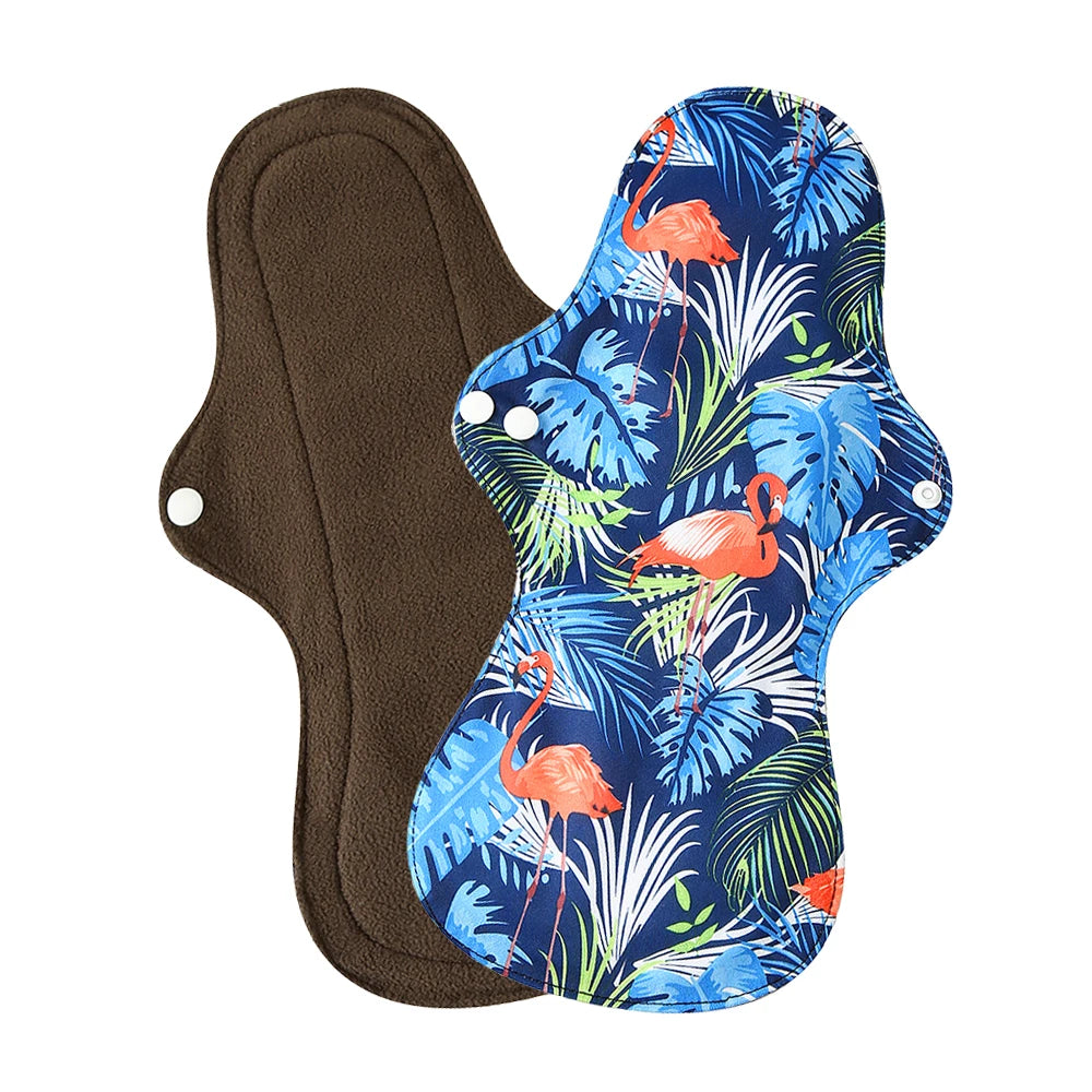 Night Use Washable Flamingo Cloth Menstrual Pad Heavy Flow Sanitary Napkin