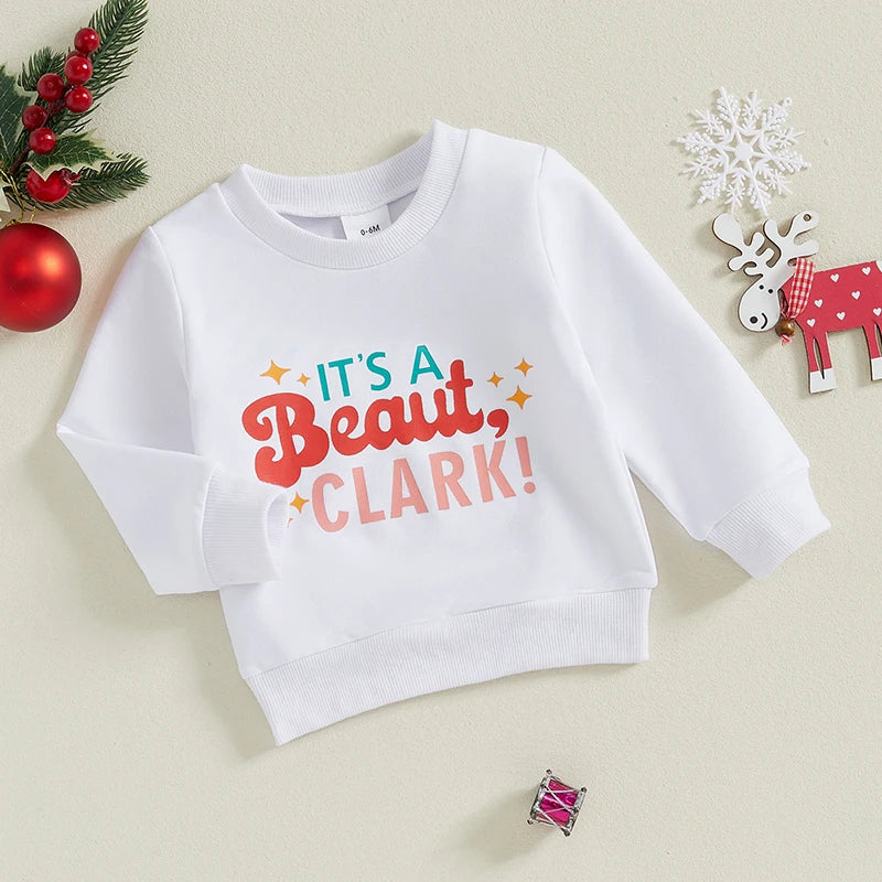 FOCUSNORM 0-3y Autumn Little Boys Girls Christmas Sweatshirts T Shirts Long