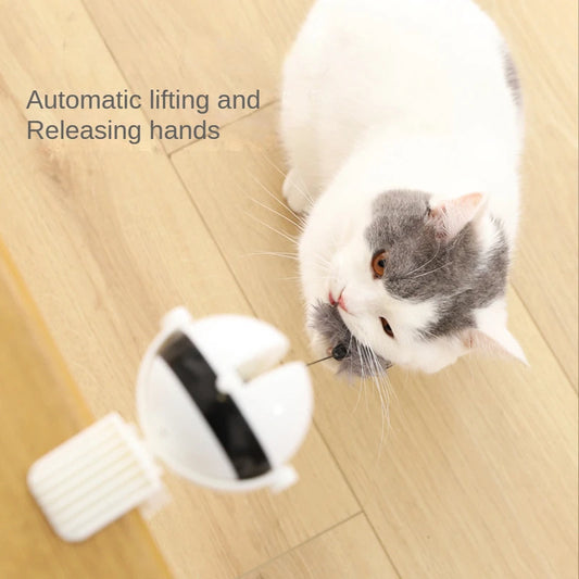 Funny Electric Cat Toy Lifting Ball Cats Teaser Toy Electric Flutter Rotating