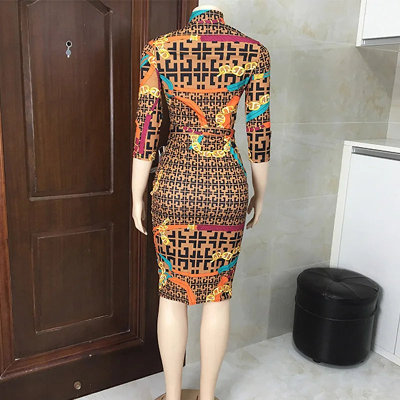 Fashionable Sexy Bodycon Bandage Women Dress Half Sleeve