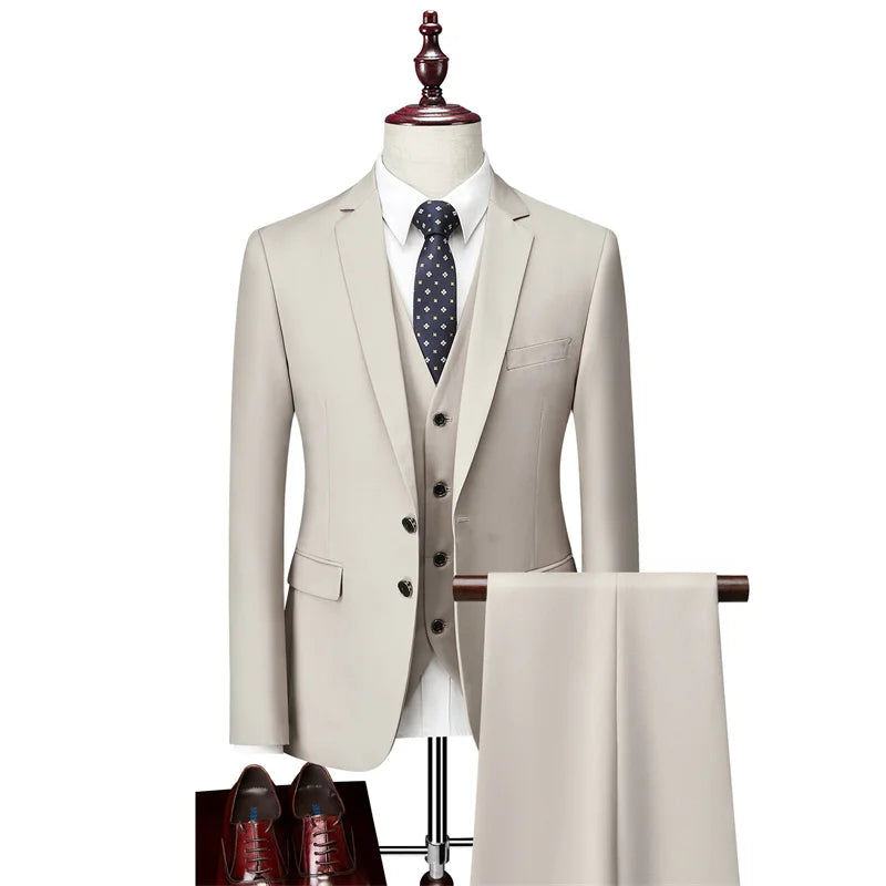 Elegant High-End Custom Men's Slim Fit Formal Business Suit Mens