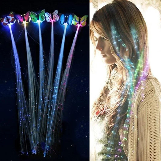 LED Flashing Hair Braid Glowing Novetly Hair Ornament Girls Led Toys New Year