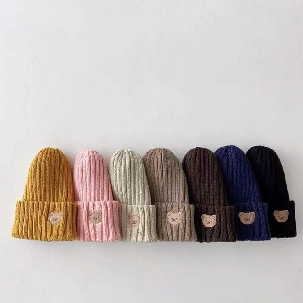 Korea Spring Autumn Kids Boys Hat Candy Color Baby Boys Knit Hat Baby Girls