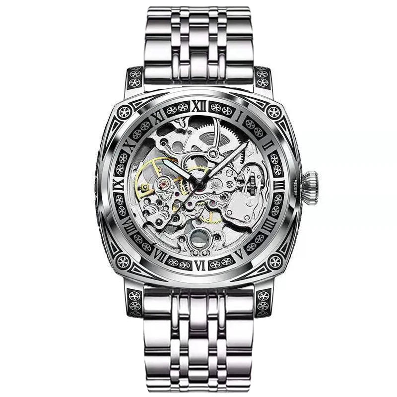 Authentic Brand Carved Watches Fully Automatic Men Watches