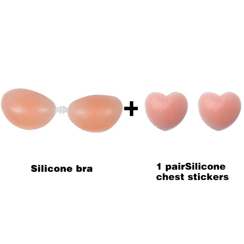 Silicone Bra Invisible Women Lady Nipple Cover