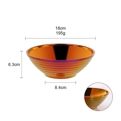 Stainless Steel Soup Bowl Gift Double Layer Anti-Scalding Tableware