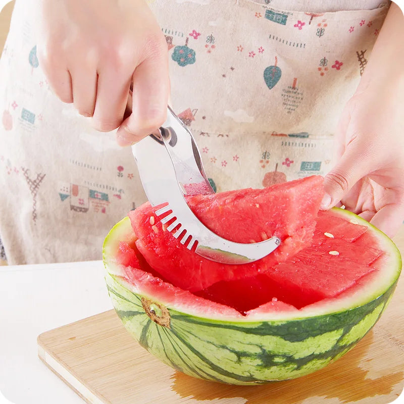 High Quality Stainless Steel Melon Watermelon  Slicer Corer Fruit Cutters Knife