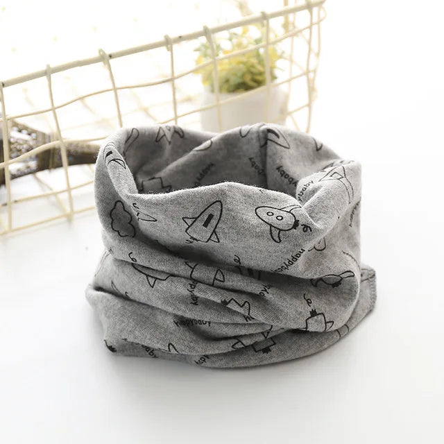 Kpop Children's Ring Scarves Cotton Warm Winter Scarf