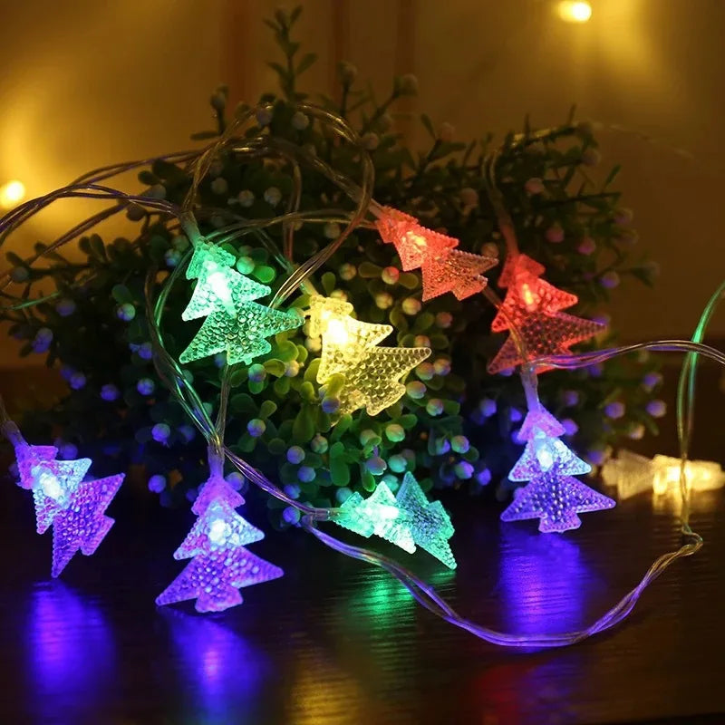 1.5M Pine Cones Snowflake LED String Lights Fairy Led Garland New Year