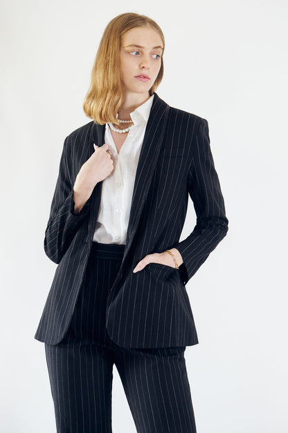 Power Woman- Black/White Stripes Jacket