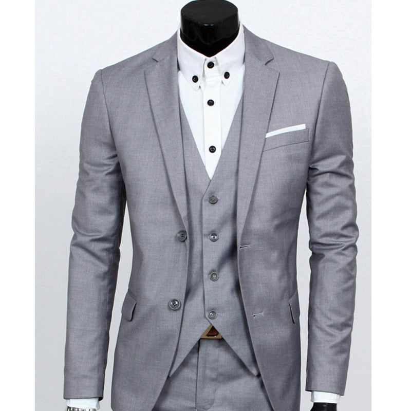 S-6xl (Jacket+Pants+Vest)Full Regular Fit 3 Piece Suits Single