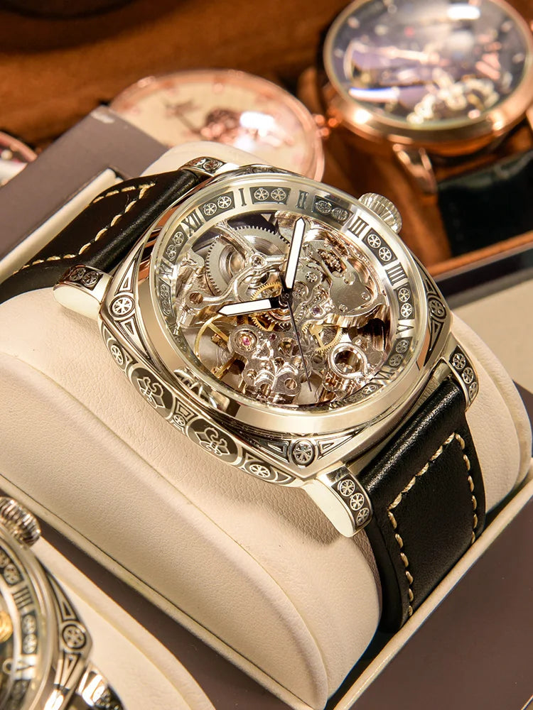 Authentic Brand Carved Watches Fully Automatic Men Watches