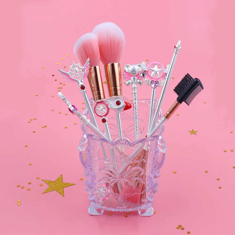 White Cardcaptor Sakura Makeup Brushes Set Tools Kit Eye Liner Shadow