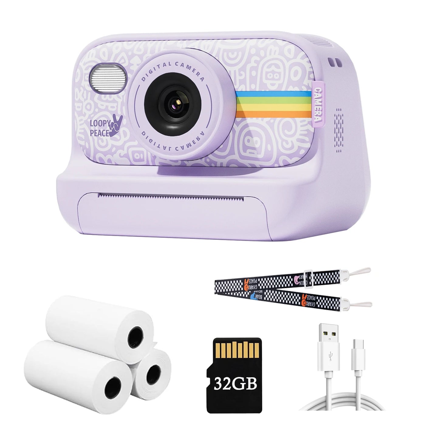 Instant Print Camera for Kids,2.0 Inch Screen Kids Instant Cameras