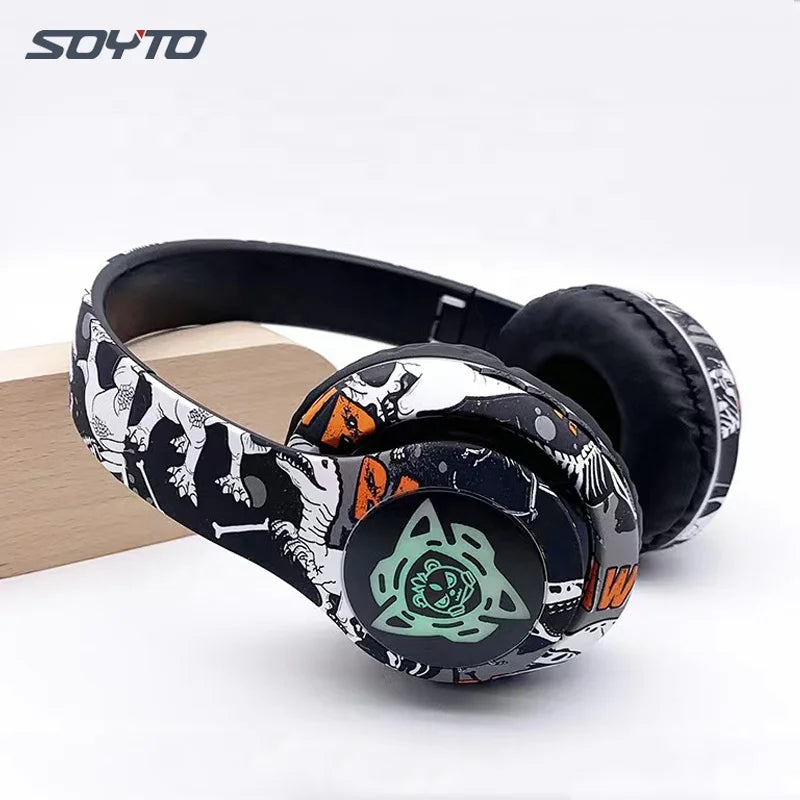 Shuoyin P35 JBI Graffiti Wireless Bluetooth Casque Audifono P35 Casque Cuffie