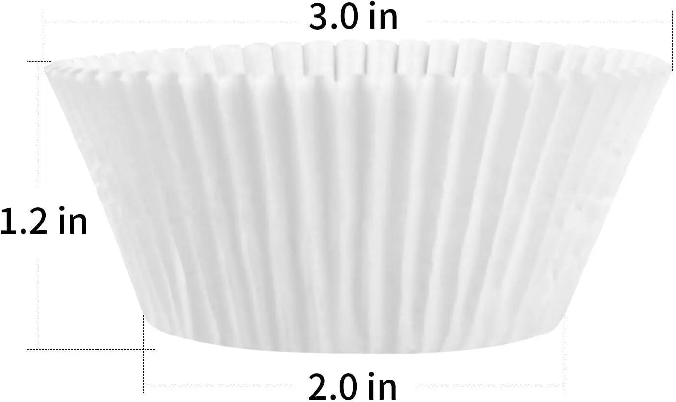 100-300pcs Disposable Pure White Cupcake Liners Food Grade Paper Cup Cake