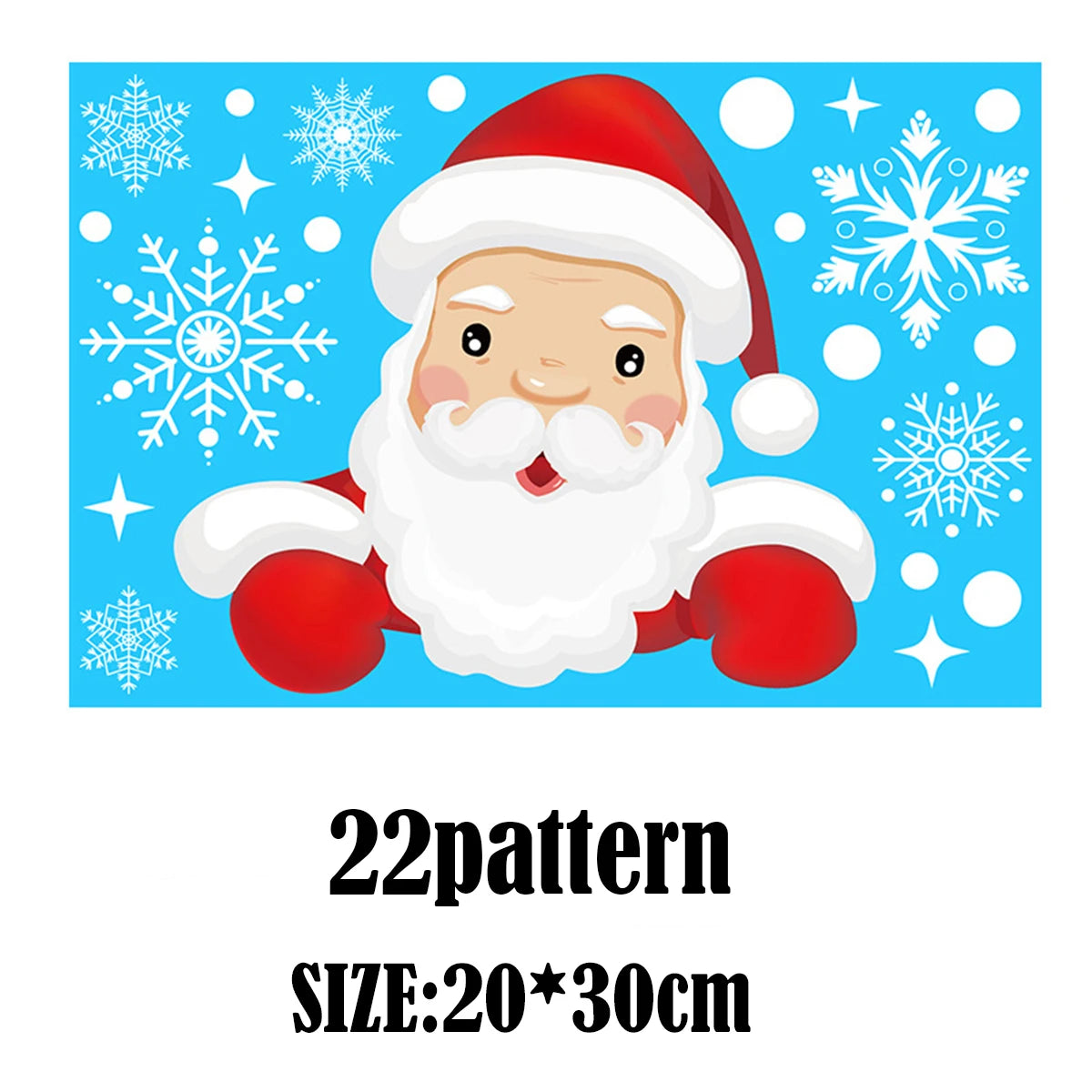 New Christmas Decoration Window Stickers Santa Gifts Merry Christmas Mirror