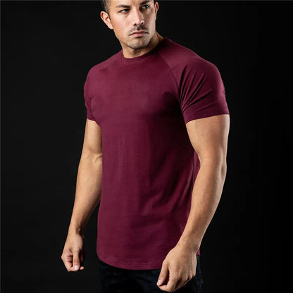 Plain T Shirt Men New Fashion Tee Shirts Summer Cotton Short Sleeve Tshirt