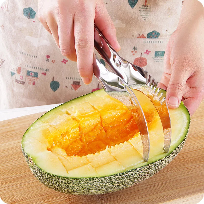 High Quality Stainless Steel Melon Watermelon  Slicer Corer Fruit Cutters Knife