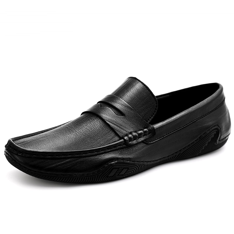 Promotional Italian Style Men Shoes Fashion Slip on Leather Casual Moccasin