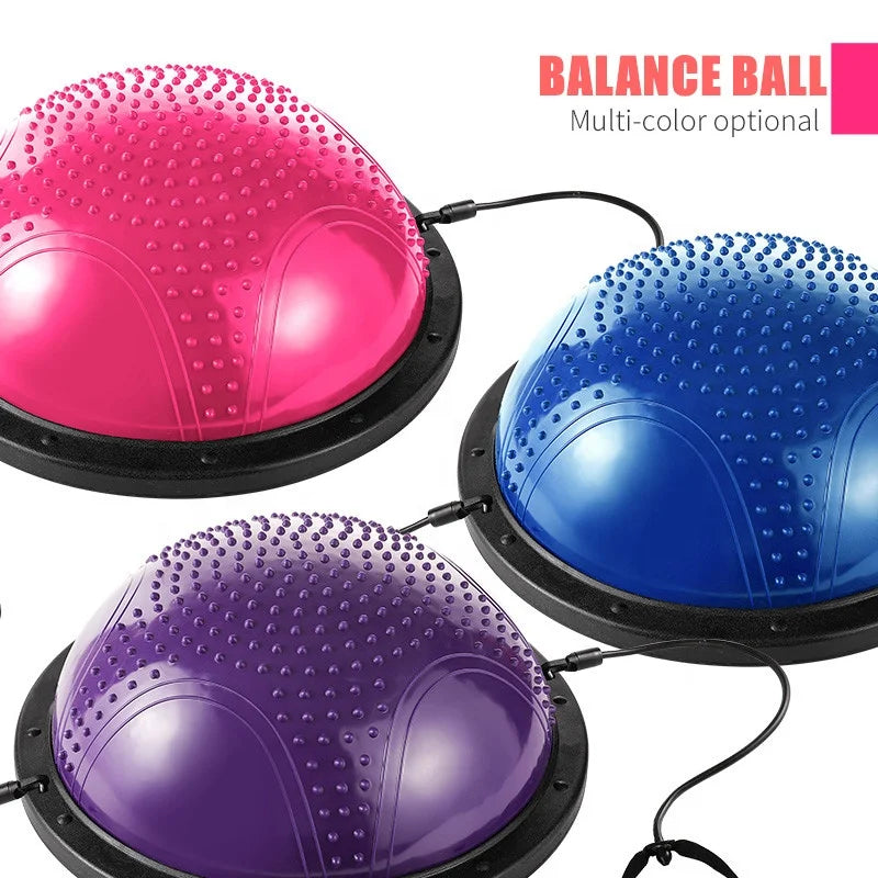 Gym Products Balance Ball Trainer With Air Pump and Resistance Bands Custom