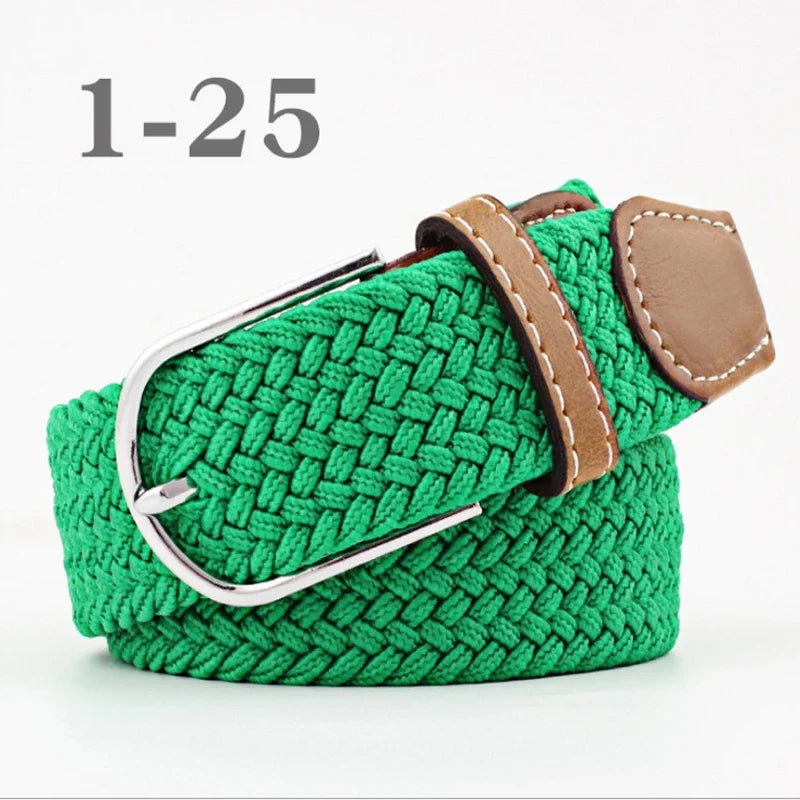 ZLD 60 Colors Female Casual Knitted Pin Buckle Men Belt