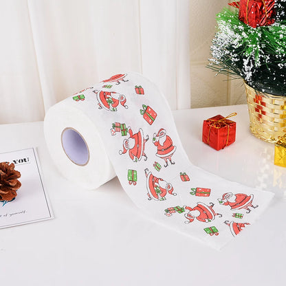 New Year Gifts 22m/Roll Santa Claus Reindeer Christmas Toilet Paper Christmas