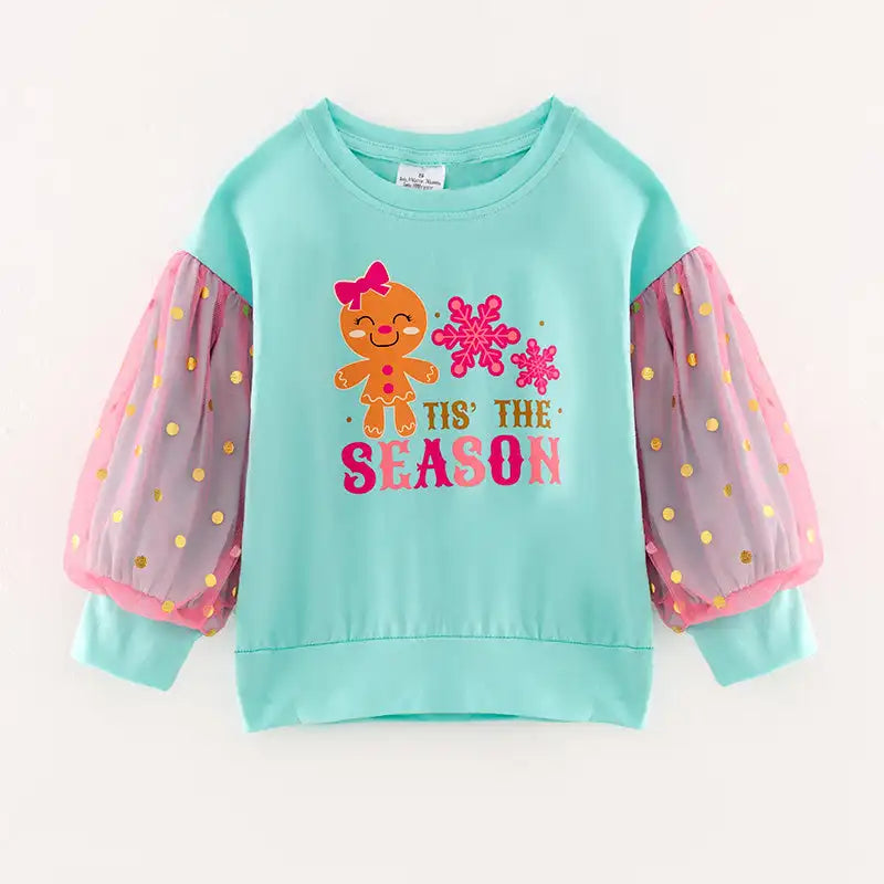 Exclusive Girlymax Christmas Long Sleeve Baby Girls Top Gingerbread Boutique