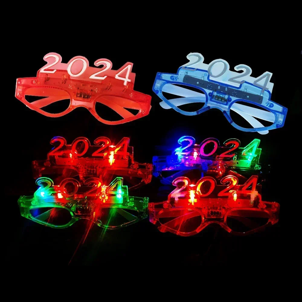 12pcs Adult Kids Women LED Glasses Light Sunglasses Glow New Year