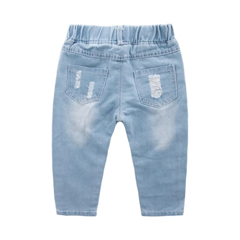 CROAL CHERIE Fashion Children Ripped Jeans Boys Jeans Girls Jeans Denim Pant