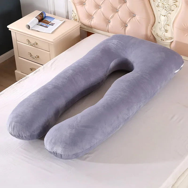 140x80cm Soft Pregnant Pillow Gravida U Type Lumbar Pillow Multi Function Side