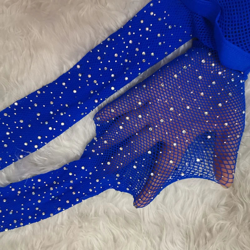 Summer Fishnet Diamond Pantyhose Women Sexy Fashion Shiny Net Tights Female